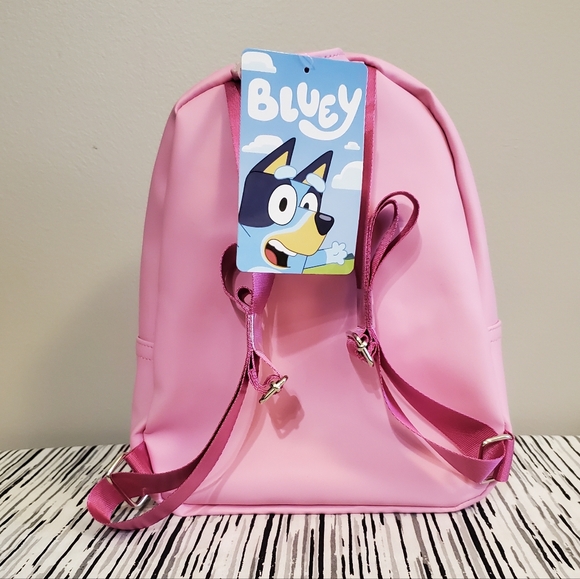 Bluey and Bingo Pink Vegan Leather Backpack - Picture 4 of 7